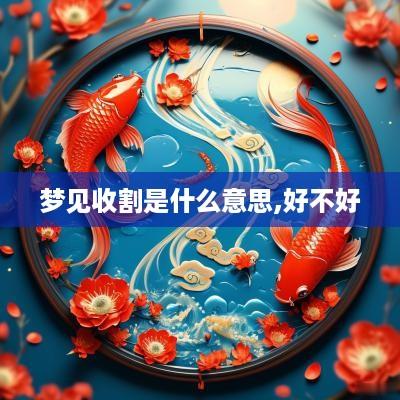 梦见收割是什么意思,好不好