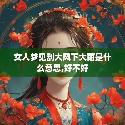 女人梦见刮大风下大雨是什么意思,好不好