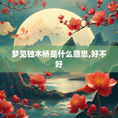 梦见独木桥是什么意思,好不好