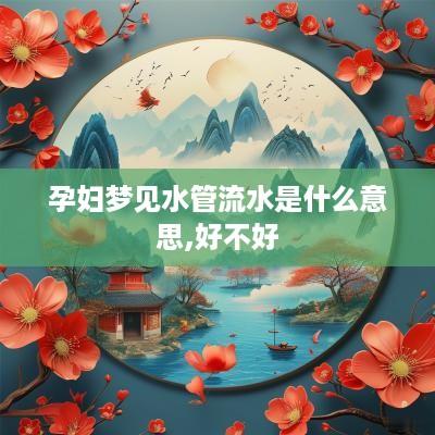 孕妇梦见水管流水是什么意思,好不好