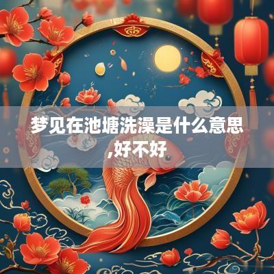 梦见在池塘洗澡是什么意思,好不好