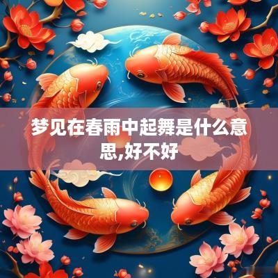 梦见在春雨中起舞是什么意思,好不好