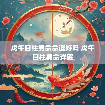 戊午日柱男命命运好吗 戊午日柱男命详解