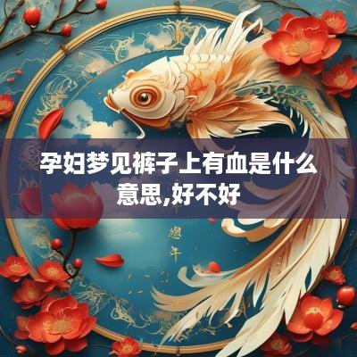 孕妇梦见裤子上有血是什么意思,好不好