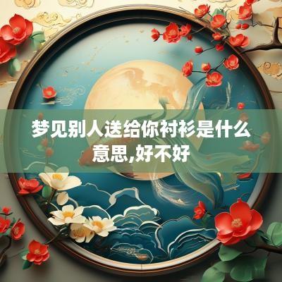 梦见别人送给你衬衫是什么意思,好不好