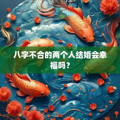 八字不合的两个人结婚会幸福吗？