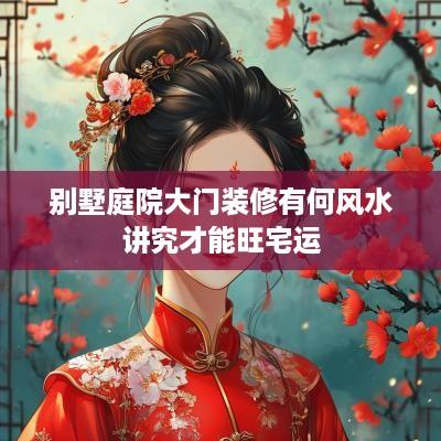 别墅庭院大门装修有何风水讲究才能旺宅运