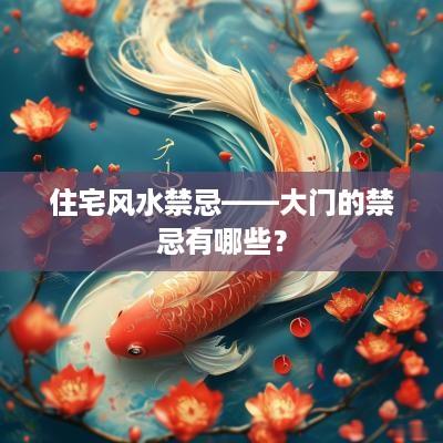 住宅风水禁忌——大门的禁忌有哪些？