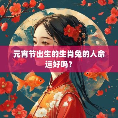 元宵节出生的生肖兔的人命运好吗？