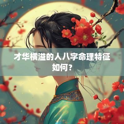 才华横溢的人八字命理特征如何？