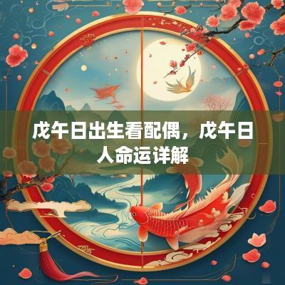 戊午日出生看配偶，戊午日人命运详解
