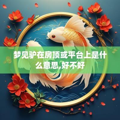 梦见驴在房顶或平台上是什么意思,好不好