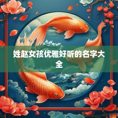 姓赵女孩优雅好听的名字大全