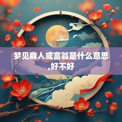 梦见商人或富翁是什么意思,好不好