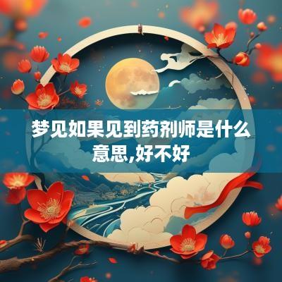 梦见如果见到药剂师是什么意思,好不好