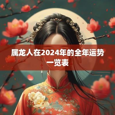 属龙人在2025年的全年运势一览表