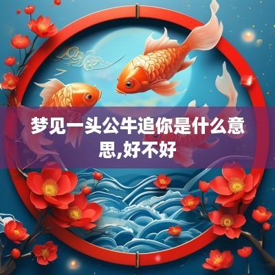 梦见一头公牛追你是什么意思,好不好