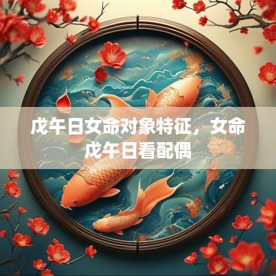 戊午日女命对象特征，女命戊午日看配偶