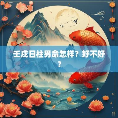 壬戌日柱男命怎样？好不好？