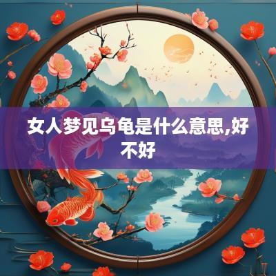 女人梦见乌龟是什么意思,好不好
