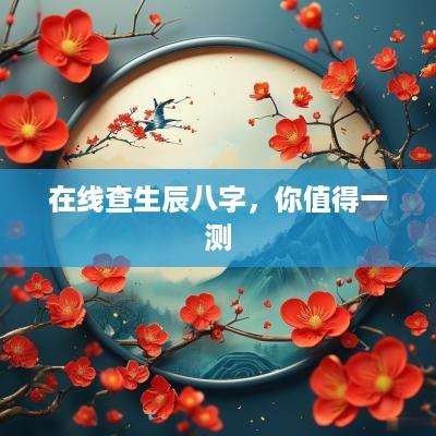 在线查生辰八字，你值得一测