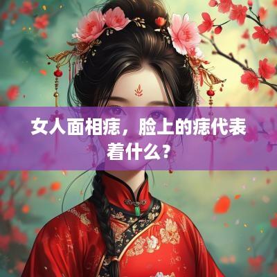 女人面相痣，脸上的痣代表着什么？