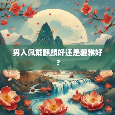 男人佩戴麒麟好还是貔貅好？