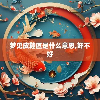 梦见皮鞋匠是什么意思,好不好