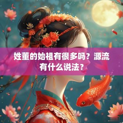 姓董的始祖有很多吗？源流有什么说法？