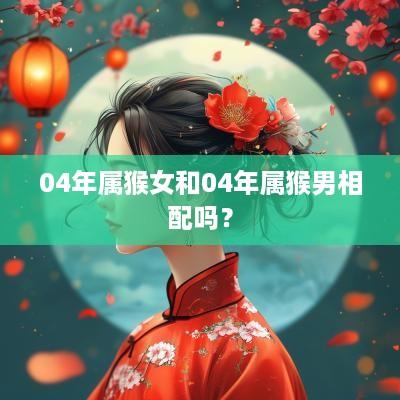 04年属猴女和04年属猴男相配吗？