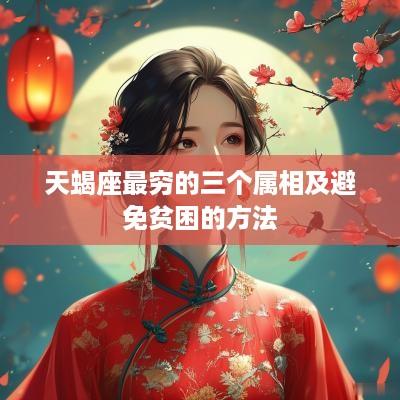 天蝎座最穷的三个属相及避免贫困的方法