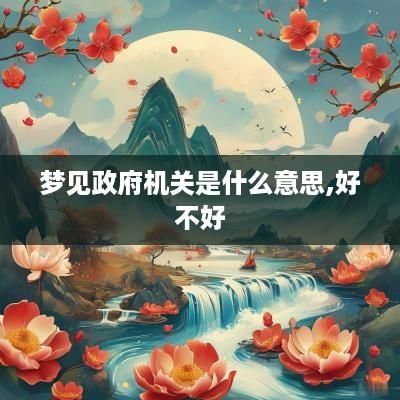 梦见政府机关是什么意思,好不好