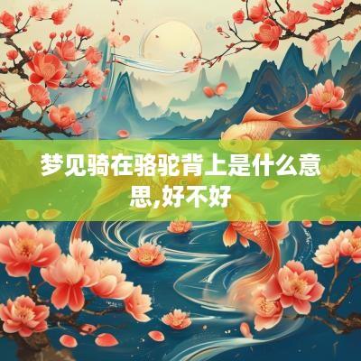 梦见骑在骆驼背上是什么意思,好不好