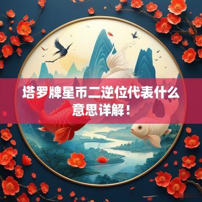 塔罗牌星币二逆位代表什么意思详解！