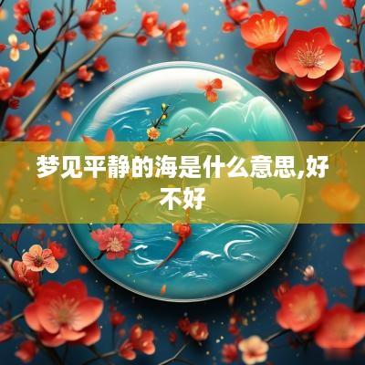 梦见平静的海是什么意思,好不好
