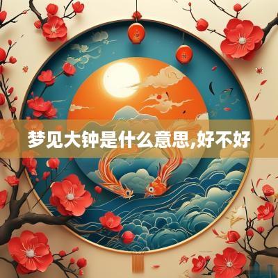梦见大钟是什么意思,好不好