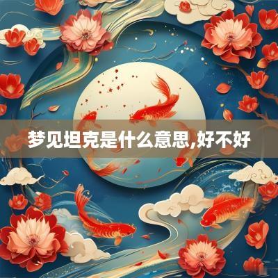 梦见坦克是什么意思,好不好