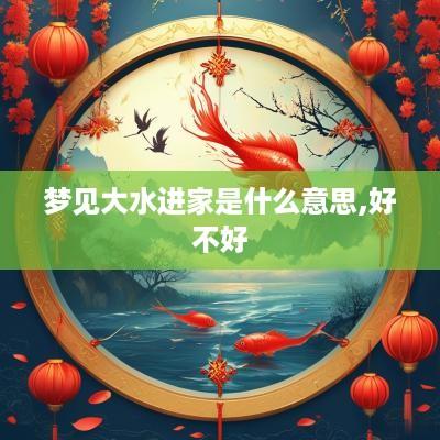 梦见大水进家是什么意思,好不好