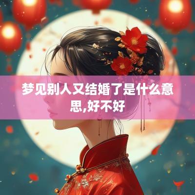 梦见别人又结婚了是什么意思,好不好