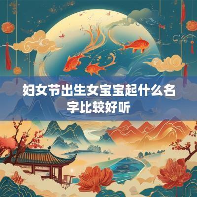 妇女节出生女宝宝起什么名字比较好听