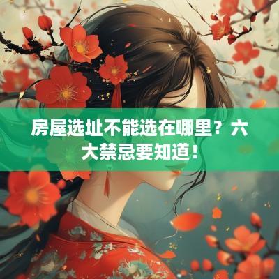 房屋选址不能选在哪里？六大禁忌要知道！