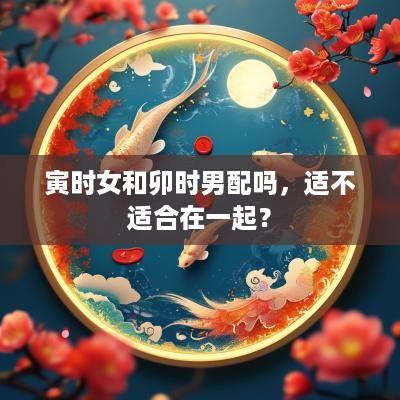 寅时女和卯时男配吗，适不适合在一起？