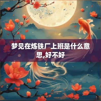 梦见在炼铁厂上班是什么意思,好不好