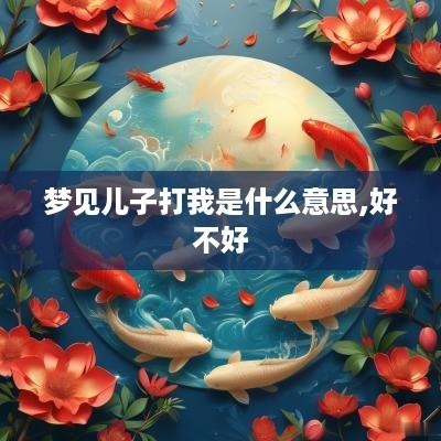 梦见儿子打我是什么意思,好不好