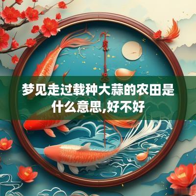 梦见走过载种大蒜的农田是什么意思,好不好