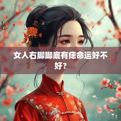 女人右脚脚底有痣命运好不好？