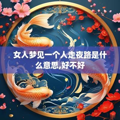 女人梦见一个人走夜路是什么意思,好不好