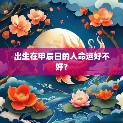 出生在甲辰日的人命运好不好？