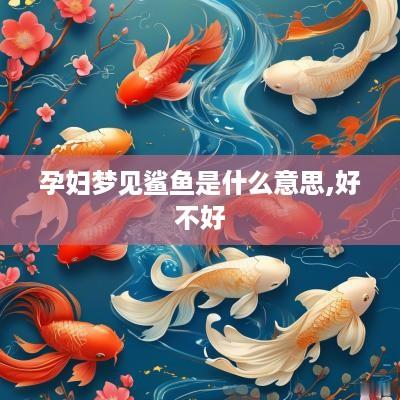孕妇梦见鲨鱼是什么意思,好不好