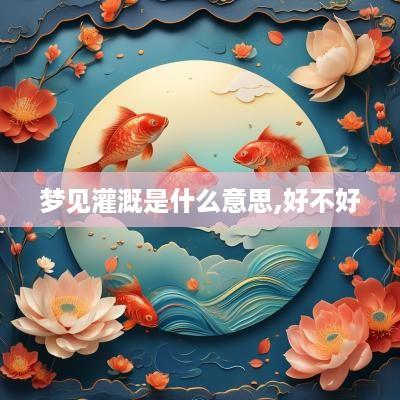 梦见灌溉是什么意思,好不好